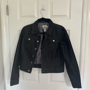 CALVIN KLEIN JEANS: CK Jeans Matte Metallic Black Denim Jacket